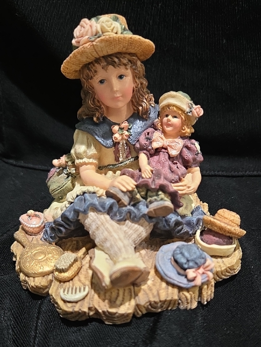 Boyds "Yesterday's Child" figurine titled "Ashley with Chrissie...Dress Up"